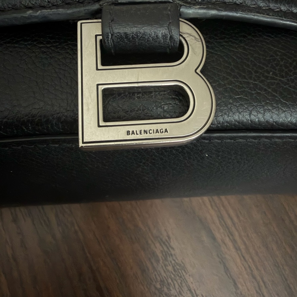 Balenciaga Grained calf skin medium hourglass top handle bag - black - Picture 4 of 11